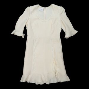 Giambattista‎ Valli Ivory Pearl-Trim Dress – Vintage Designer Collectible